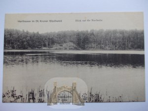 Walcz, Deutsch Krone, lake in the city forest, circa 1920.