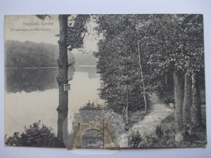 Walcz, Deutsch Krone, Promenade by the lake, ca. 1910