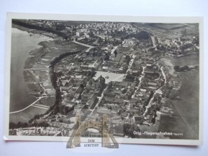 Nowogard, aerial panorama, circa 1940.