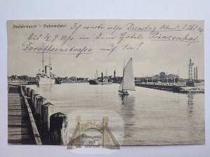Danzig, New Port, Neufahrwasser, port, 1917