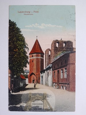 Lębork, Lauenburg, tower, ca. 1925