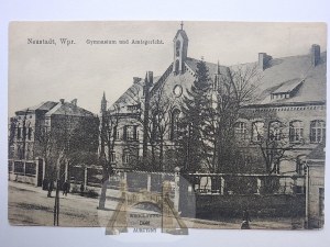 Wejherowo, Neustadt, gymnasium, court, ca. 1915