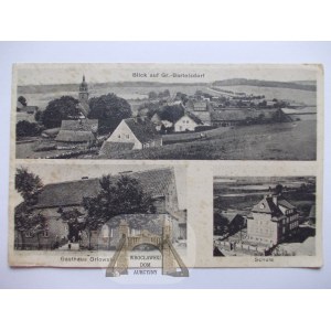 Bartołty Wielkie near Barczewo, inn, school, circa 1930.