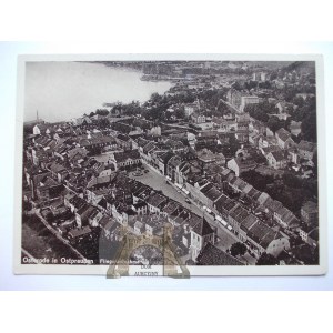 Ostróda, Osterode, Luftbildpanorama, ca. 1936