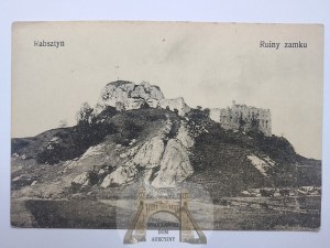 Rabsztyn near Olkusz, castle ruins, ca. 1920.