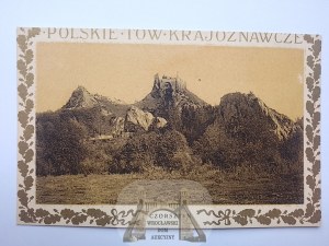Czorsztyn k. Szczawnica, castle ruins, decorative vignette, PTK, ca. 1900.