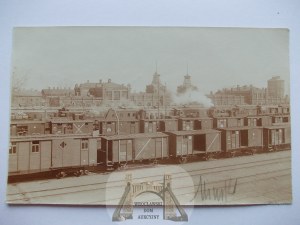 Weißrussland, Minsk, Bahnhof, Waggons, ca. 1915