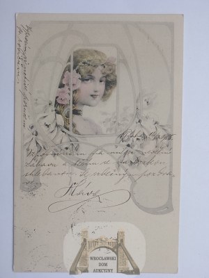 Art Nouveau, female, 1903