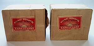 [SCATOLE DI FIAMMIFERI]. Due pacchetti, ciascuno di 10 scatole di fiammiferi....