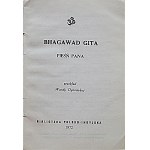 BHAGAWAD GITA. LE CHANT DU SEIGNEUR. Delhi 1972. Bibliothèque polono-indienne. Imprimé par Photo - lithographie de K. L....