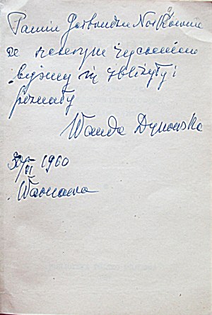 DYNOWSKA WANDA. La legge del sacrificio e la scienza del cuore. La felicità ora...