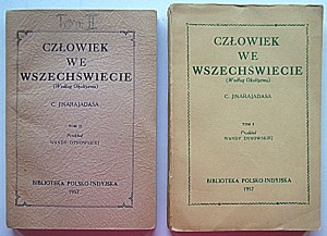 JINARAJADASA C. Człowiek we wszechświecie. (Według Okultyzmu). Tom I - II. Madras1957...