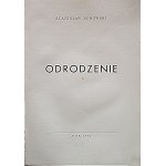 BOROWSKI STANISŁAW. Odrodzenie. [HANOWER??] 1945. Na prawach rękopisu. Egz. Nr. 910...