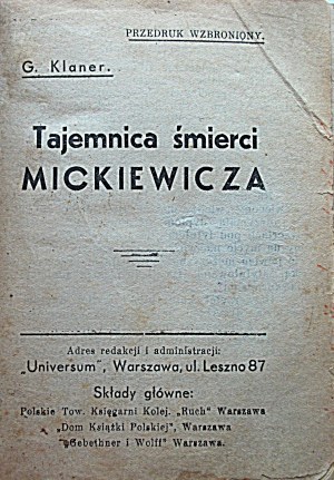 [OROLOGIO]. Una cloche composta da 18 opuscoli della casa editrice di Varsavia 