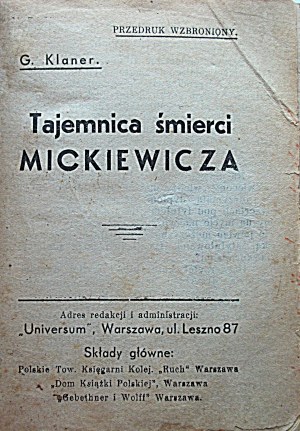 [CLOCK]. Klozet složený z 18 brožur varšavského nakladatelství 