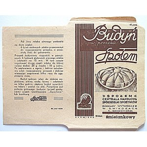 [ADVERTISING PRINT]. Powdered pudding. Społem Centrala Handlowa Spółdzielni Spożywców....