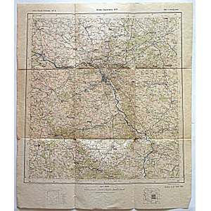 [MAPA]. Mapa Polski wydania 1947 r. Sztab Generalny WP. Ark. 7. Warszawa. W-wa 1952. Wydanie drugie WZK...