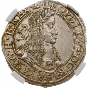 Austria 15 Kreuzer 1663 CA Vienna NGC MS 63