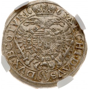 Austria 15 Kreuzer 1663 CA Vienna NGC MS 63