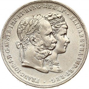 Austria 2 Gulden 1879 Silver Wedding