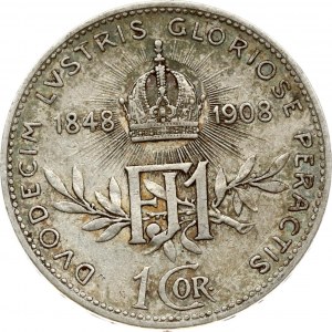 Austria 1 Corona 1908 Reign