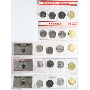 Austria 2 - 50 Groschen 1968-1975 Set Lot of 20 Coins