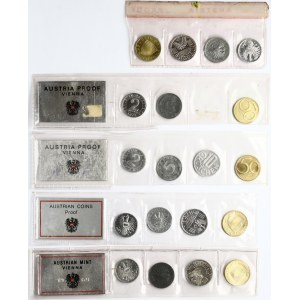 Austria 2 - 50 Groschen 1969-1973 Set Lot of 19 Coins