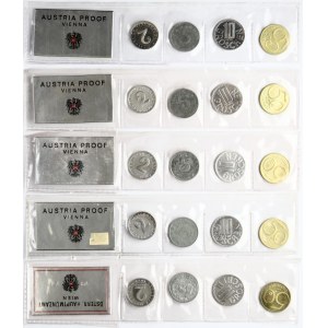 Austria 2 - 50 Groschen 1970-1974 Set Lot of 20 Coins