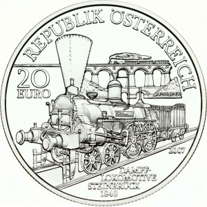 Austria 20 Euro 2007 South Railways Vienna-Triest
