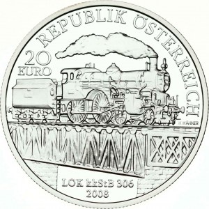 Austria 20 Euro 2008 Kaiserin Elisabeth Westbahn