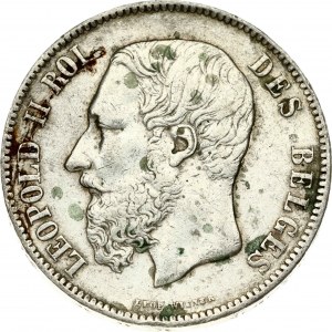 Belgium 5 Francs 1873