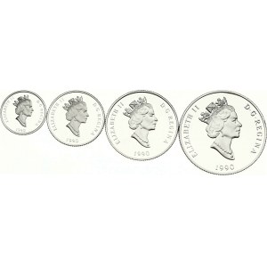 Canada 30 - 300 Dollars 1990 Polar bear SET Lot of 4 Coins