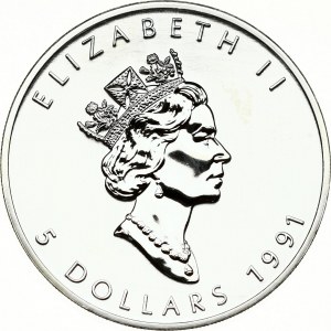 Canada 5 Dollars 1991