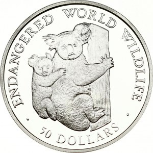 Cook Islands 50 Dollars 1990 Koala & Cub