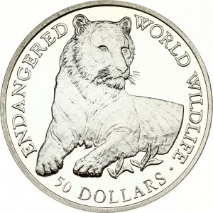 Cook Islands 50 Dollars 1990 Tiger
