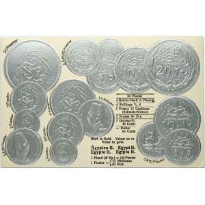 Egypt Post Card ND (1932) Examples of Coins