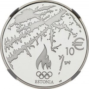 Estonia 10 Euros 2014 XXII Olympic Winter Games NGC PF 69 ULTRA CAMEO