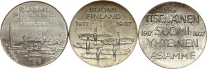 Finland 10 Markkaa 1967-1977 Lot of 3 coins