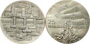 Finland 25 Markkaa 1978 NK & 1979 HK Lot of 2 Coins