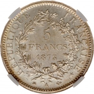 France 5 Francs 1873 A NGC MS 62