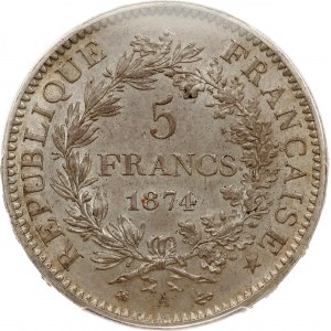 France 5 Francs 1874 A PCGS MS 62