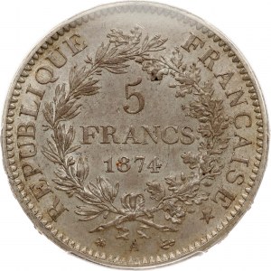 France 5 Francs 1874 A PCGS MS 62