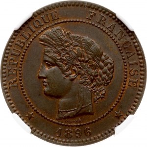 France 10 Centimes 1896 A NGC MS 63 BN
