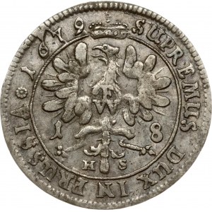 Brandenbursko-Prusko 18 Groscher 1679 HS Konigsberg