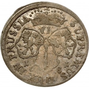 Brandenbursko-Prusko 6 Groscher 1681 HS Konigsberg