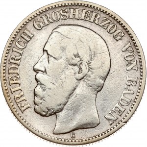 Nemecko Baden 2 marky 1877 G