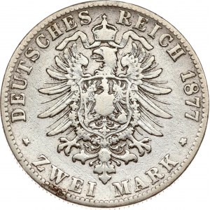 Nemecko Baden 2 marky 1877 G