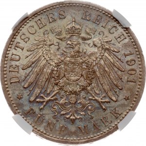 Germany Prussia 5 Mark 1901 A Kingdom of Prussia NGC MS 62