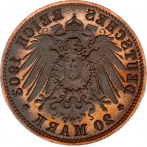 Germany Prussia 20 Mark 1903 ERROR