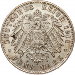 Germany Bavaria 5 Mark 1911 D Birthday